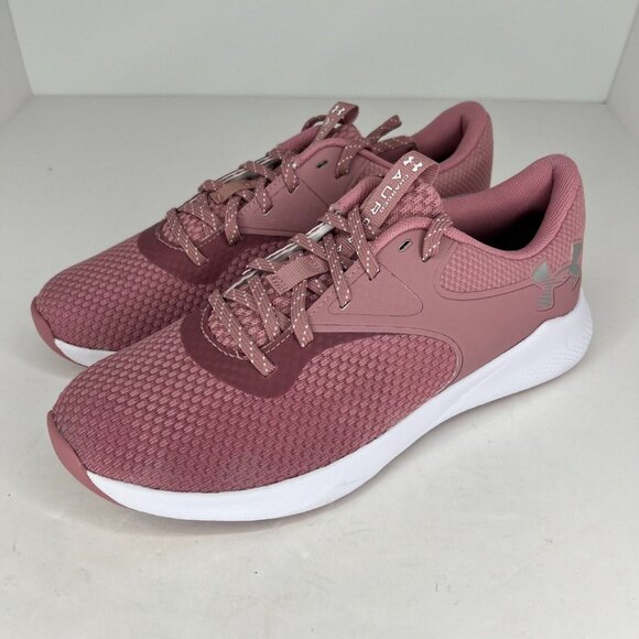 Under Armour Womens Pink Elixir Charged Aurora 2 Lace Up Size 8.5 Training Shoes - Picture 1 of 9